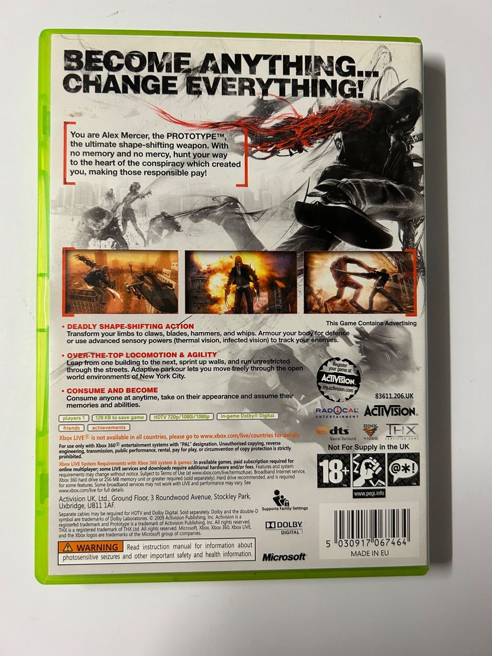 Microsoft Giochi: Prototype (XBox 360) – Usato da Wangen an der Aare venduto da SG94 1