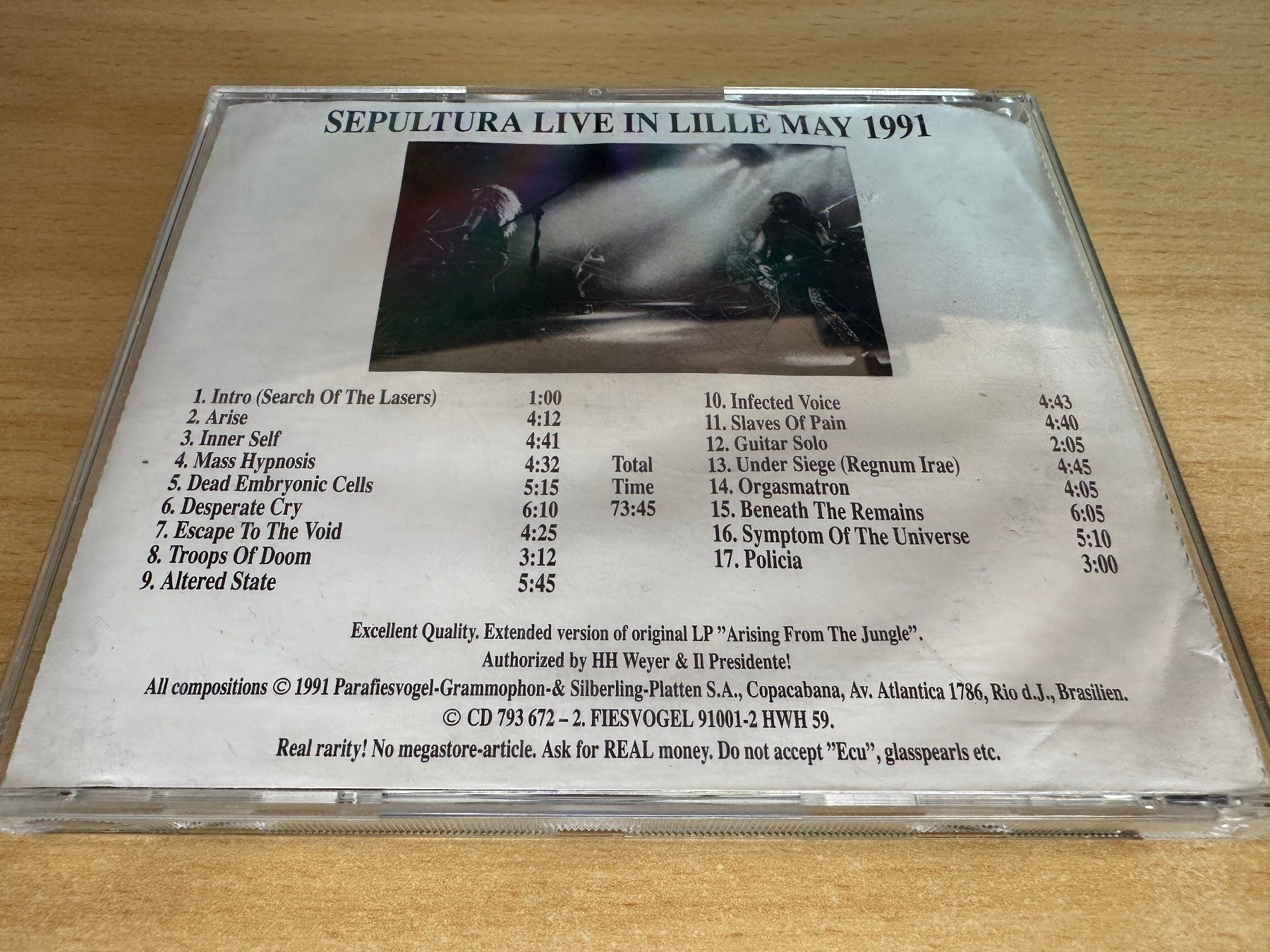 CDs: Sepultura – Iron Samba – Gebraucht aus Rikon im Tösstal von Alpenmutz 1