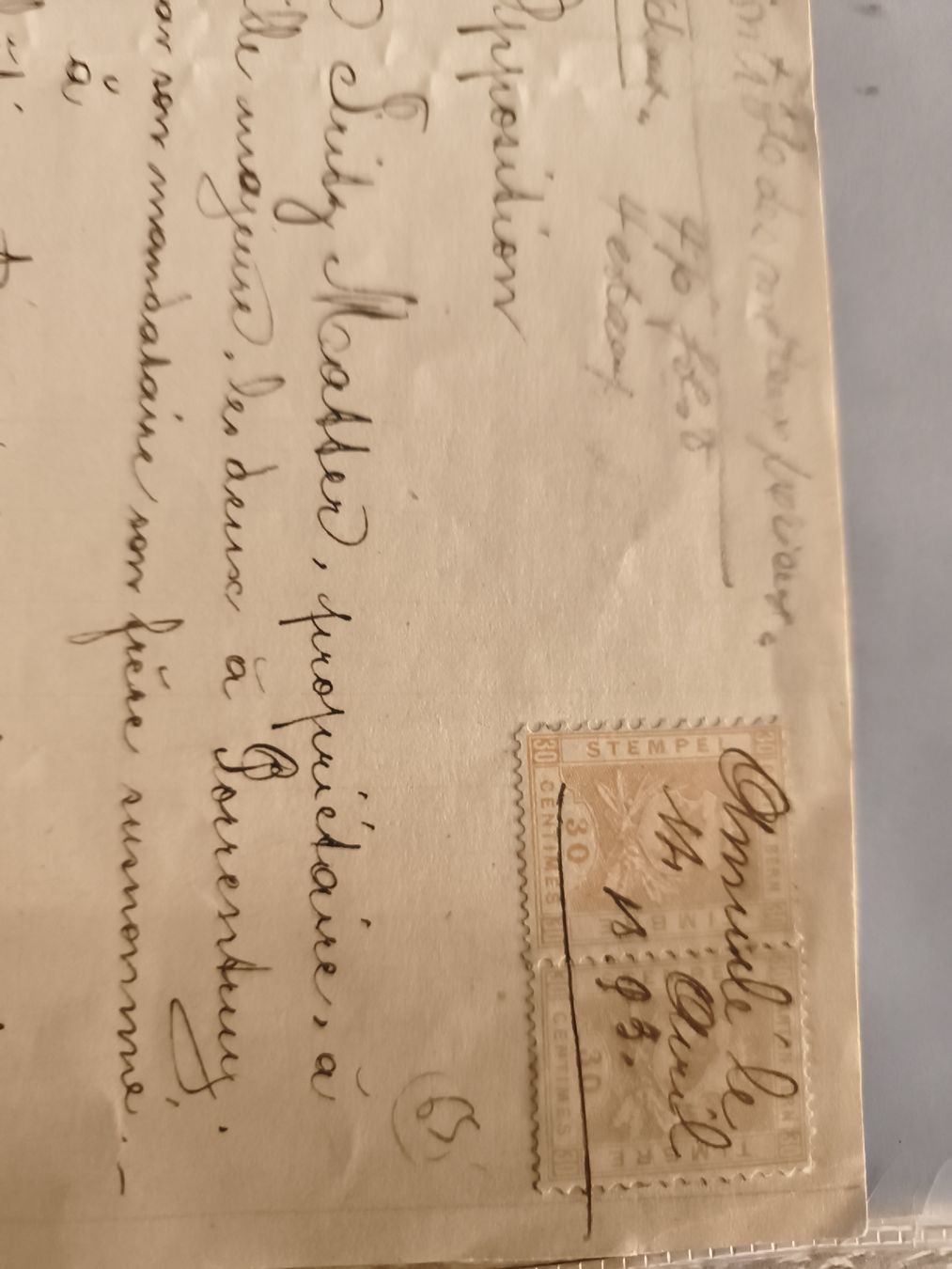 Documents: Document historique Opposition 1849 – D'occasion à Prilly par jor_x27s 1