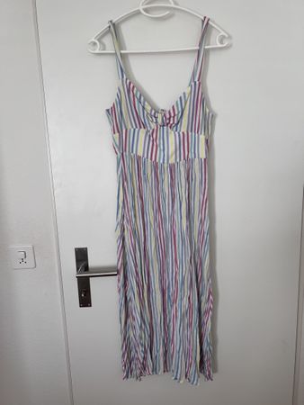 Sommerliches, farbiges Kleid mit Streifen, Grösse S