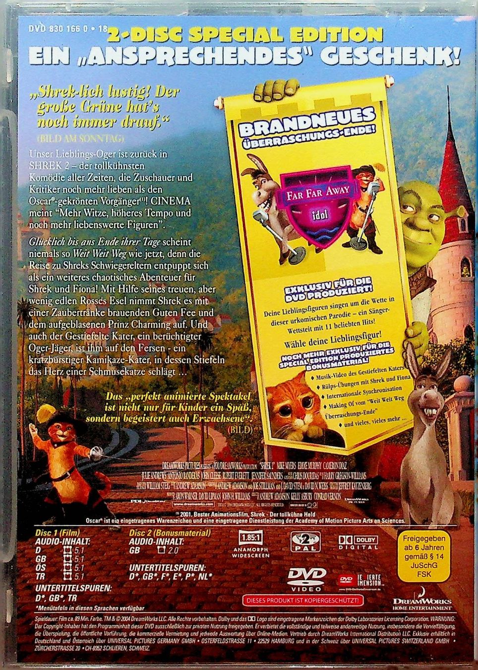 Alle DVDs: 2x  DVD   Shrek  2 – Gebraucht aus Reitnau von Zaomir 1