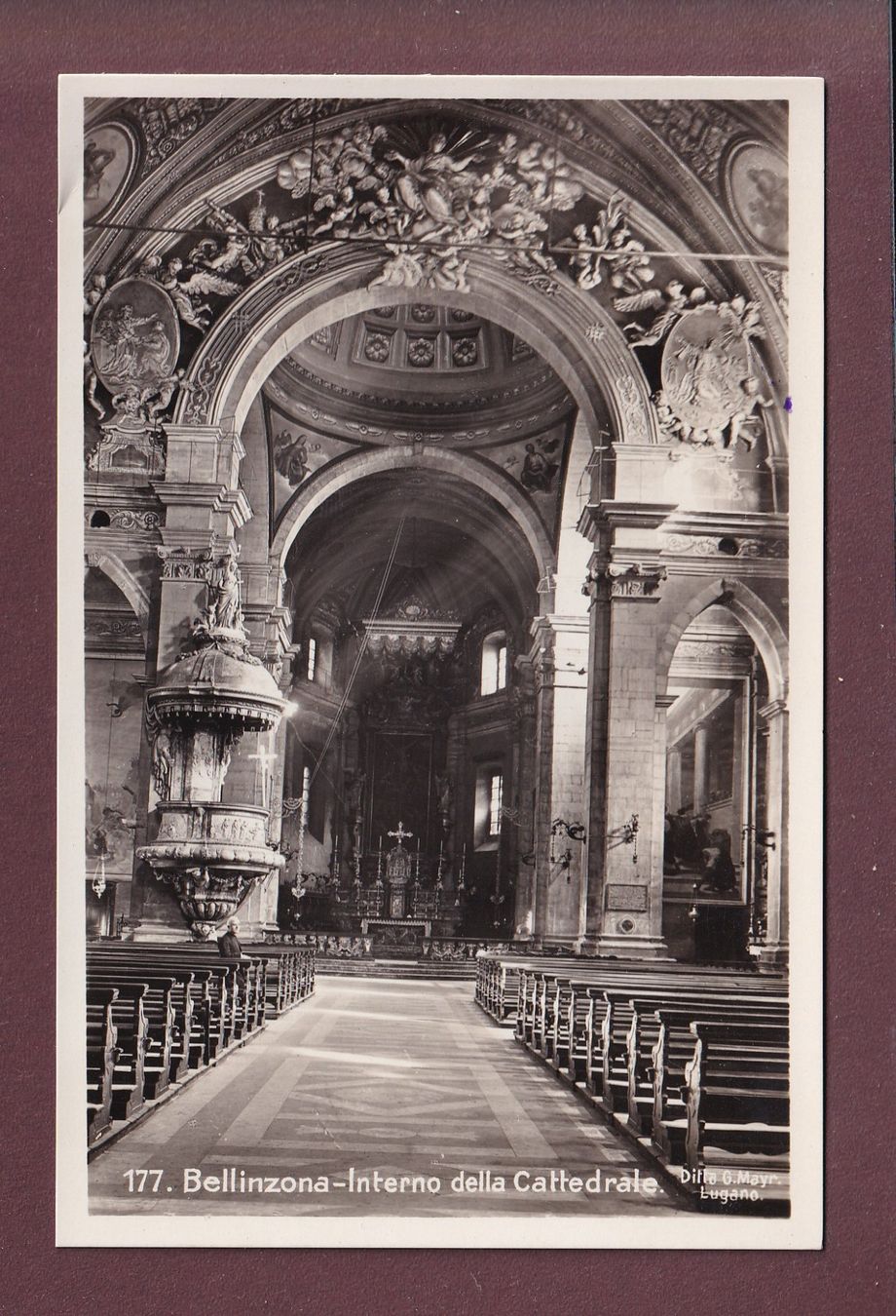 Cartes postales: BELLINZONA - Interno della Cattedrale – D'occasion à Pully par nicecards