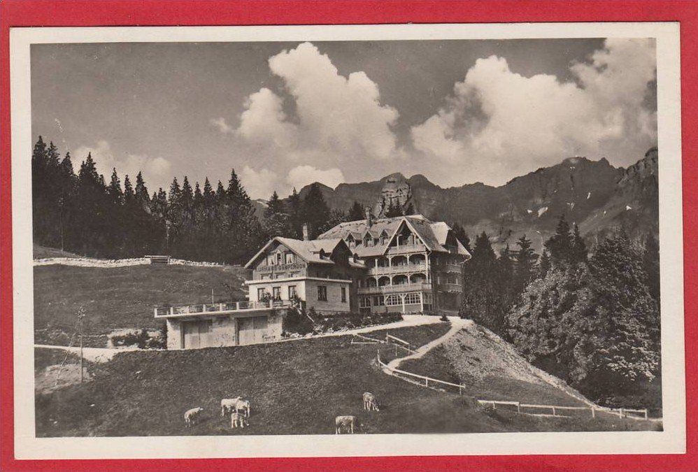 Cartoline postali: FLUMSERBERG HOTEL GAMPERDON 1933 – Usato da Grüningen venduto da Kartenlaube