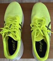 Laufschuhe Asics Magic Speed gelb gebraucht mit Abrieb
