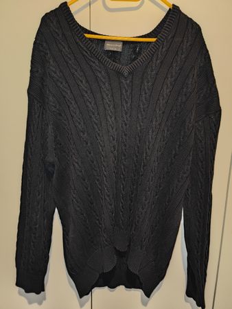 Marc O’Polo Strickpullover XL – Dunkelgrau Zopfmuster