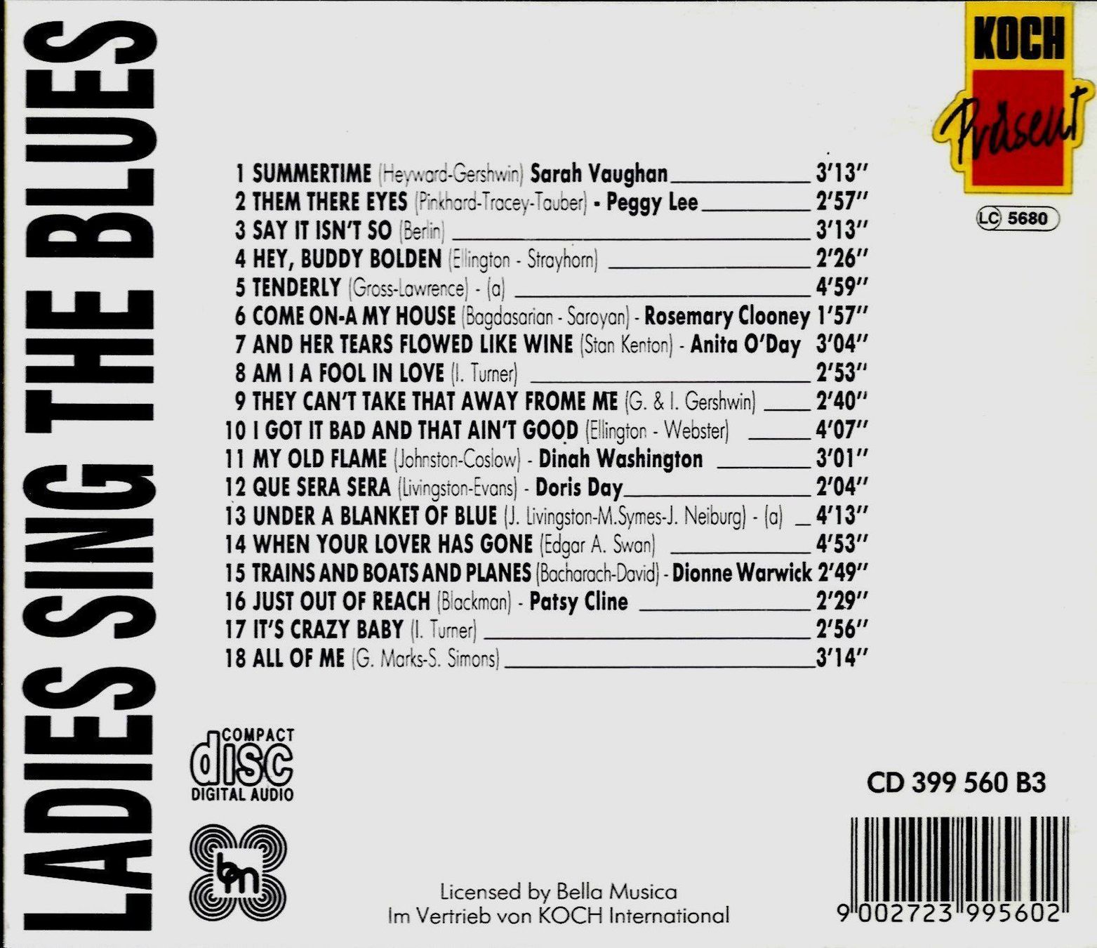 CDs: LADIES SING THE BLUES Patsy Cline ...CD – D'occasion à Kandergrund par Sososo 1