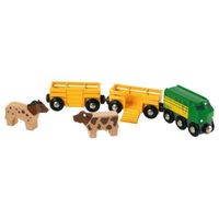 Brio Bauernhof Holz Zug, 5-teilig, neu