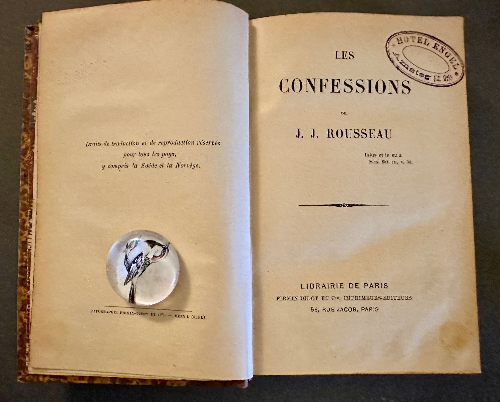 Bücher: J. J. Rousseau: Les Confessions. – Gebraucht aus Zürich von allp 2