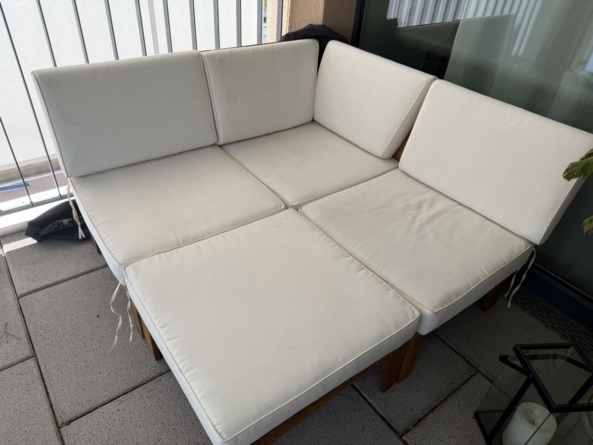 Sofas: Ecksofa Balkonmöbel Holz mit Tisch gebraucht – Gebraucht aus Wallisellen von jul_w8ym 2