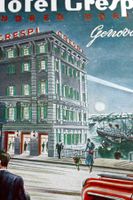 Vintage - HOTEL - Werbekleber für Koffer, CRESPI GENF/GENEVA