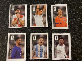 6 Coca-Cola Panini Fussball WM-Sticker 2026