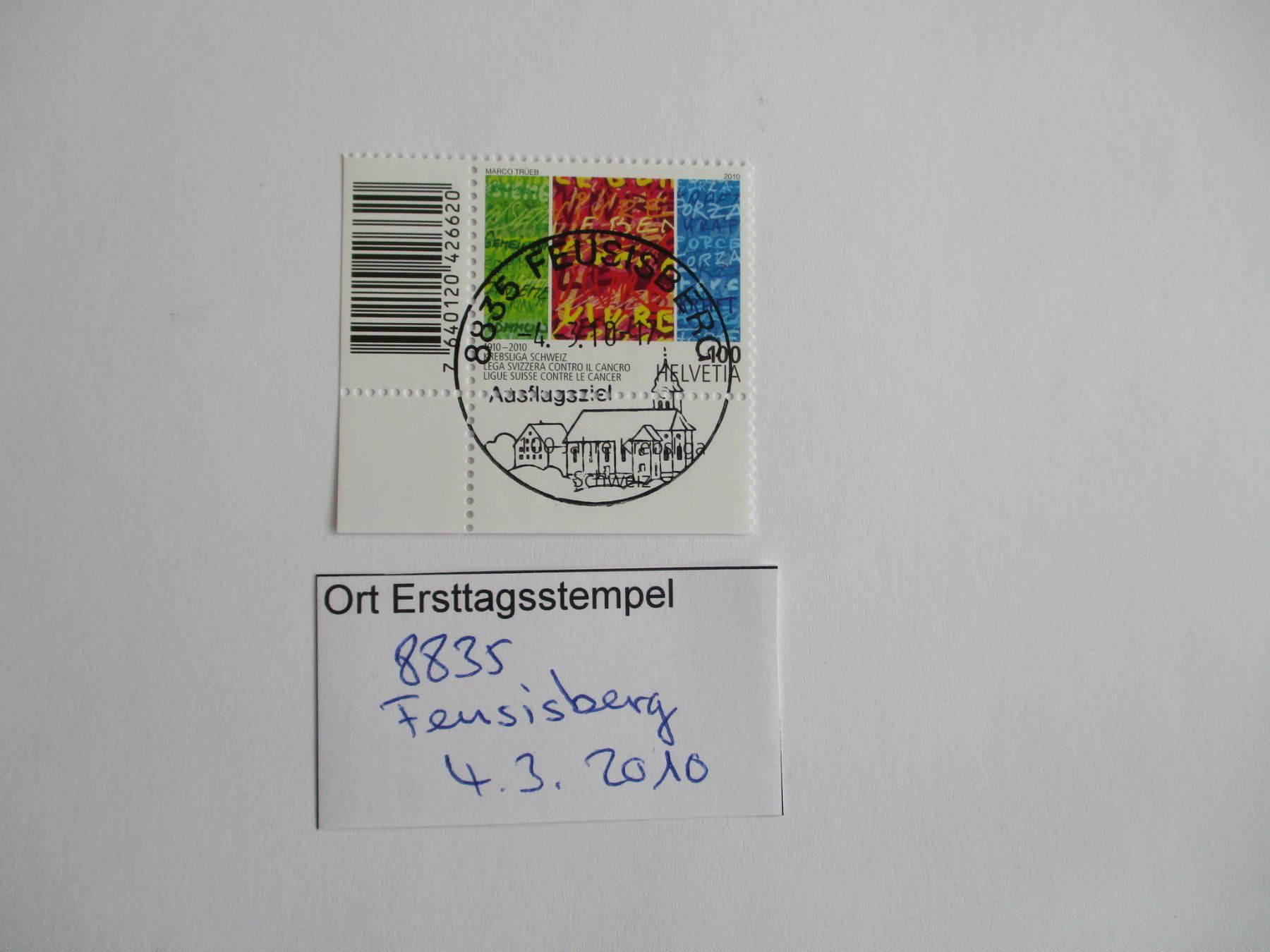 Tous les timbres: Voll Ort Ersttagsstempel 8835 Feusisberg – D'occasion à Langnau b. Reiden par Aktuell88