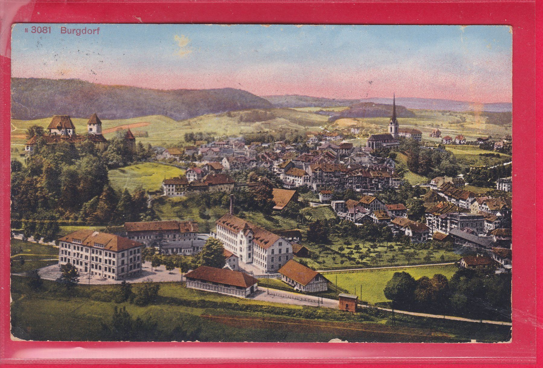 Ansichtskarten: BURGDORF, 12.2.1928 – Gebraucht aus Oberrieden von Gebirgsstelze