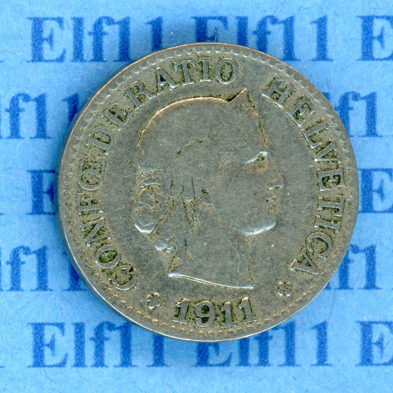 Alle Münzen: CHF___0.10 1911 s+ 10 Rappen – Gebraucht aus Widnau von Elf11