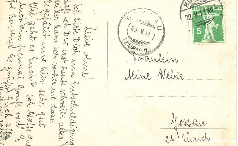 Cartoline postali: Horgen - Töchter Institut + 1914 – Usato da Emmenbrücke venduto da teestube 1
