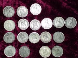 Schweiz/Suisse, 18 x 1 Franken /1  Franc    1920 - 1964
