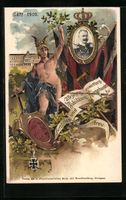 Litho Ganzsache PP27C16 /01: König Wilh