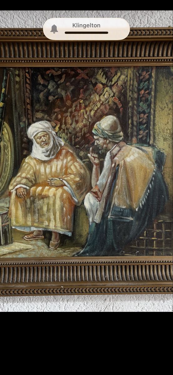 Gemälde: Original Ölgemälde Orientalische Szene – Gebraucht aus Meierskappel von Hala03 1