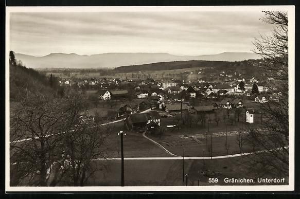 Cartes postales: AK Gränichen, Unterdorf, Teilansicht – D'occasion à Berlin par bartko-reher