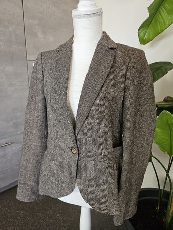 Damen Blazer Jackpot braun Fischgrätmuster Grösse 38