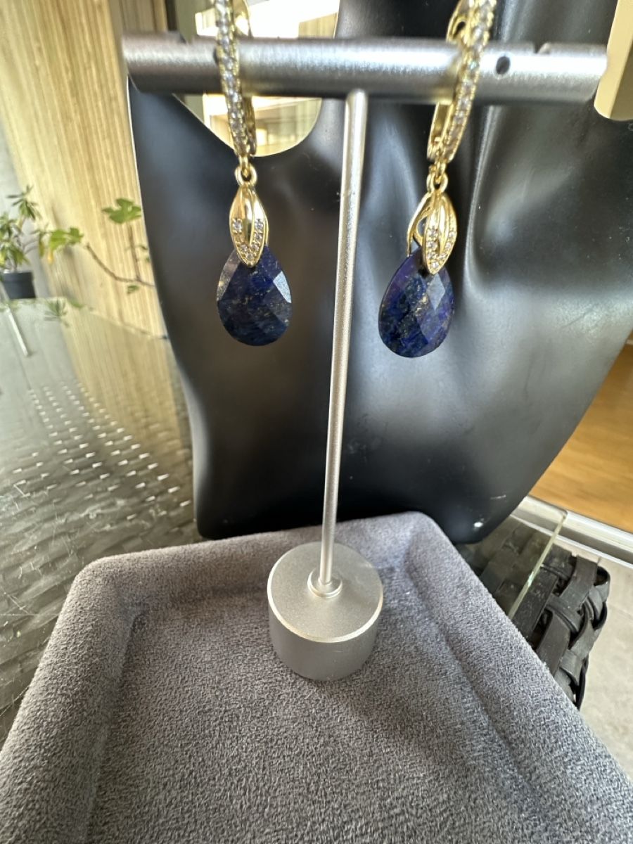 Orecchini pendenti & Orecchini a lobo: Ohrringe mit Lapislazuli Steinen HANDARBEIT  – Nuovo e nell'imballaggio originale da Kriens venduto da Hortensie6