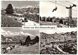 Flumserberg - 4 Bild AK