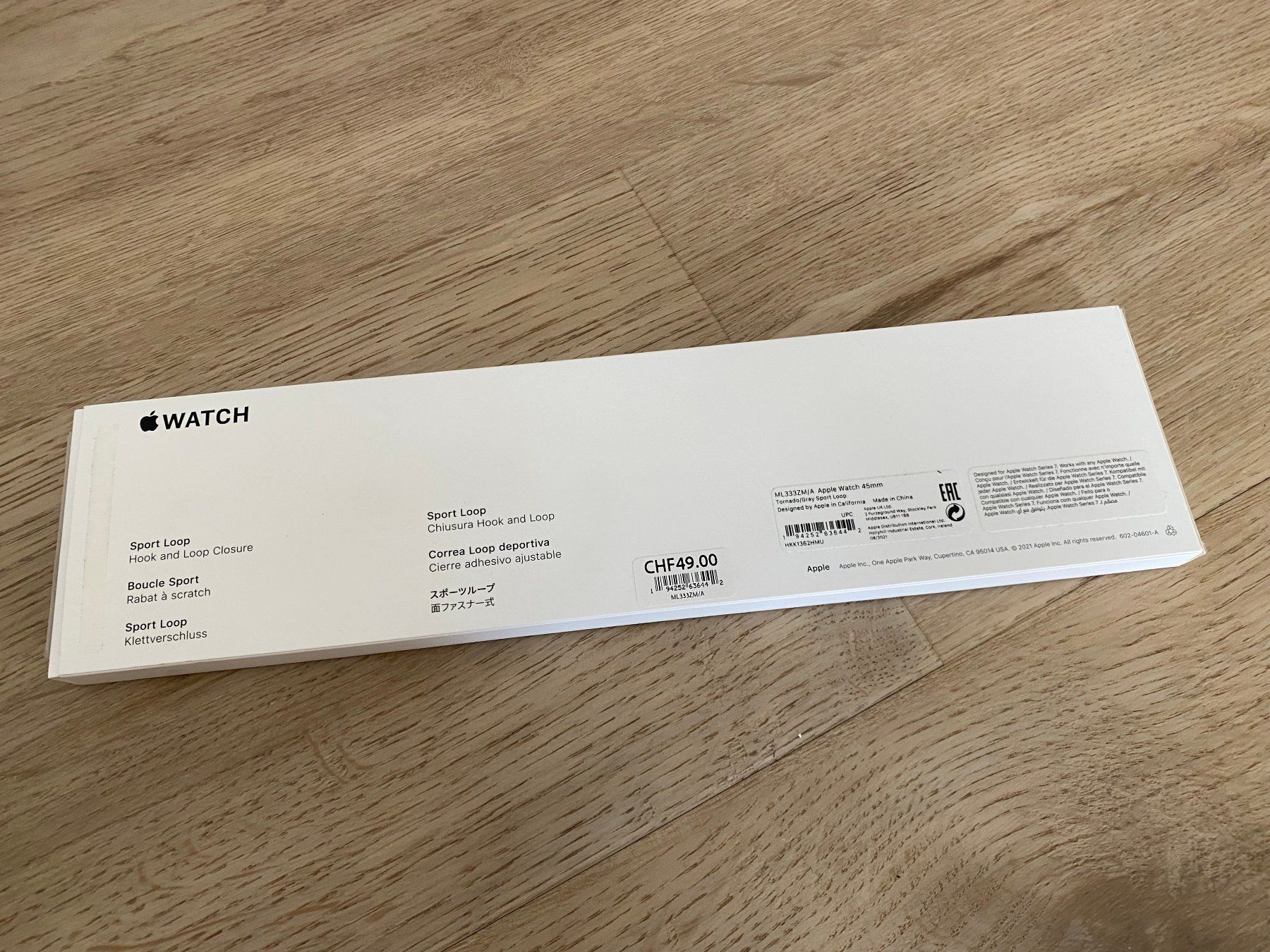 Apple Bracciali & Braccialetti: Apple Watch 45mm Sport Loop Tornado/Gray Original – Usato da Wetzikon ZH venduto da BackToRetro 1