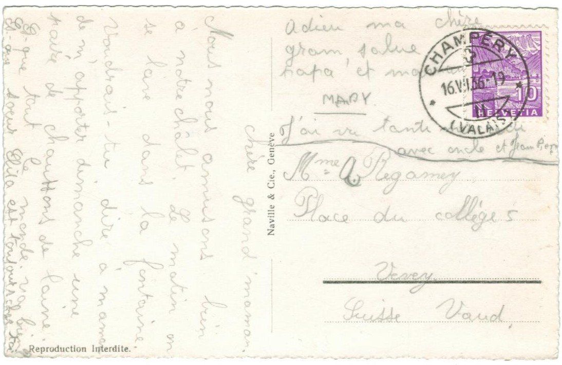 Ansichtskarten: AK Champéry 1936 – Gebraucht aus Zürich von Tolima194 1
