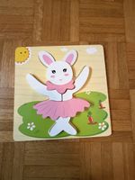 Puzzle en bois lapin, jouet enfant, printemps! Parfait.