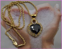 Herz-Anhänger mit Kette 18K Vergoldet