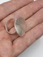 Vintage 925 Sterling Silber Modernistischer konkaver Ring 63