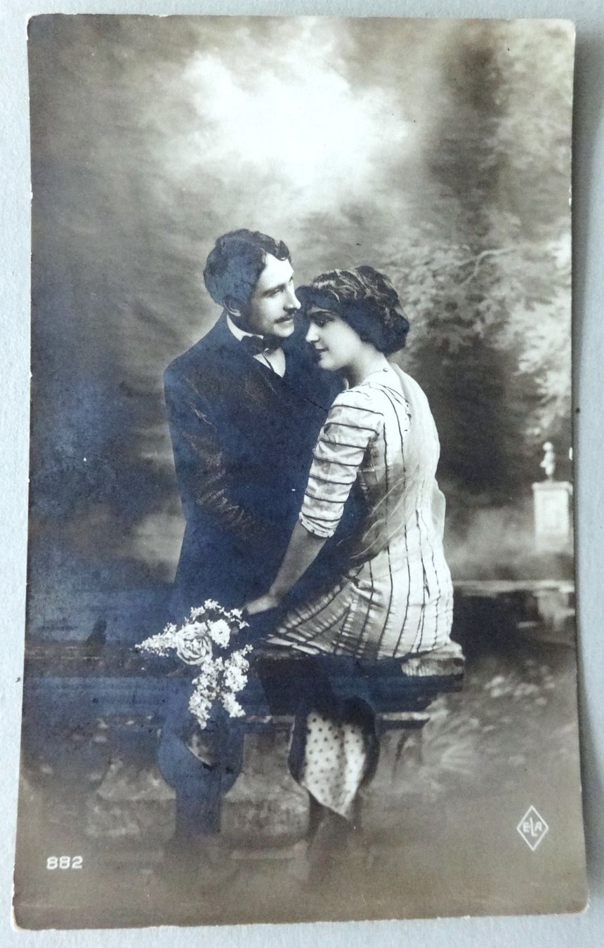 Cartoline postali: Couple d'amoureux – Usato da Fétigny venduto da Billy2miny