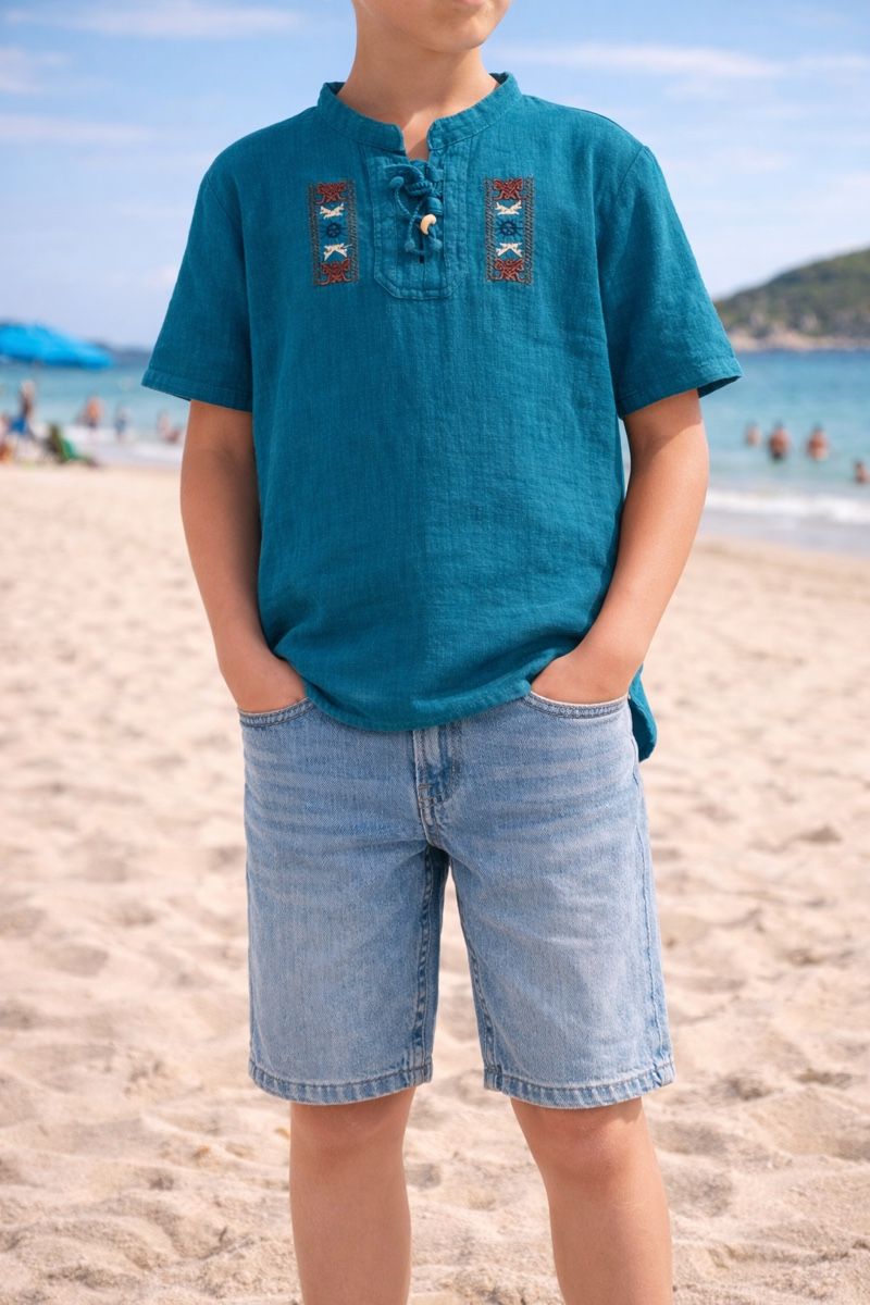 Camicie, T-shirt & Polo: CHEMISE ENFANT BLEUE – Nuovo (secondo la descrizione) da Lausanne venduto da mar_6snp