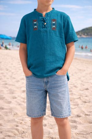 CHEMISE ENFANT BLEUE