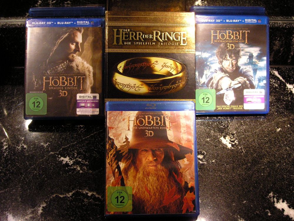 Herr Der Ringe And Hobbit Extendend Bluray Trilogien Kaufen Auf Ricardo