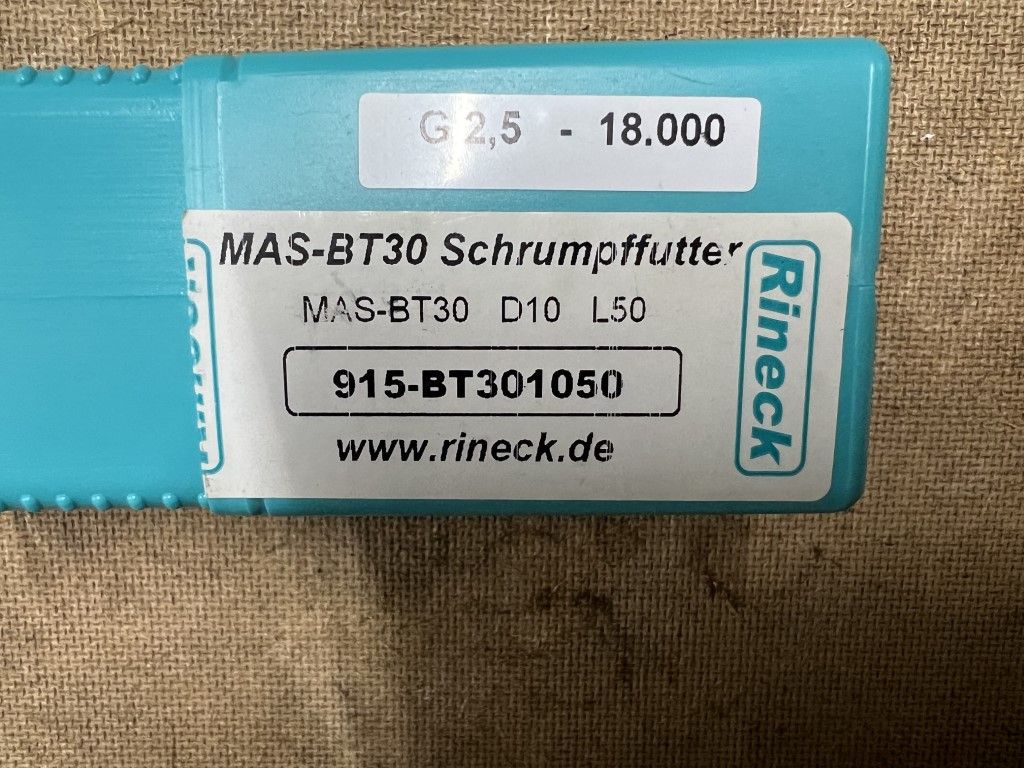 Attrezzi per industria metallurgica: Rineck BT30 10 x 50 Schrumpffutter – Usato da Zuchwil venduto da dragosmd-maschinen 4