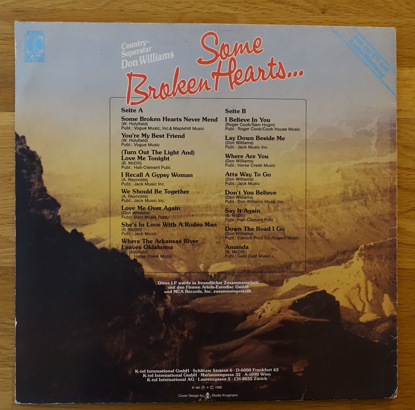 Dischi in vinile: Don Williams – Some Broken Hearts... - T7 – Usato da Sessa venduto da discoverymedia 1