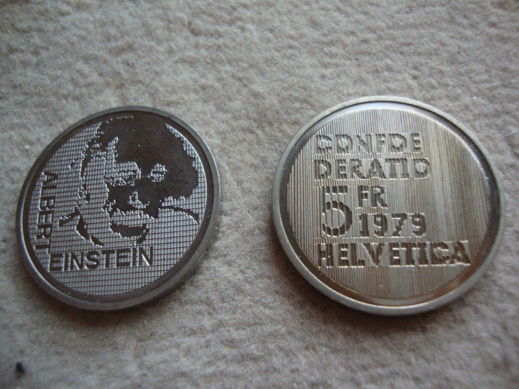 Alle Münzen: EINSTEIN 5 FRANKEN GEDENKMÜNZE – Neu (gemäss Beschreibung) aus Moosseedorf von haro01