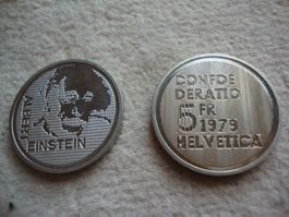 EINSTEIN 5 FRANKEN GEDENKMÜNZE