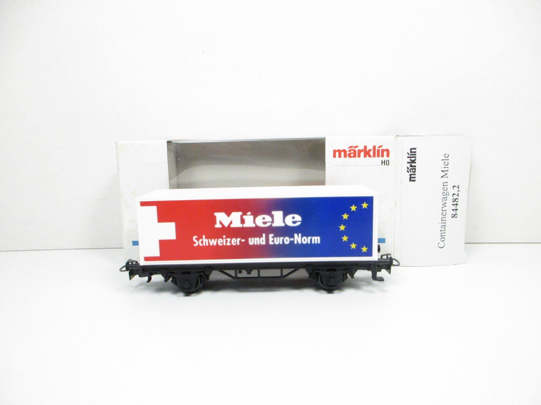 Märklin Modellini di ferrovie: Märklin H0 84482.2 Containerwagen MIELE – Nuovo e nell'imballaggio originale da Olten venduto da Heinrich875 1