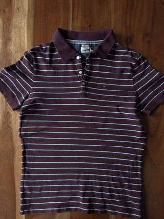 Vintage Tommy Hilfiger Heritage Polo bordeaux, Grösse M