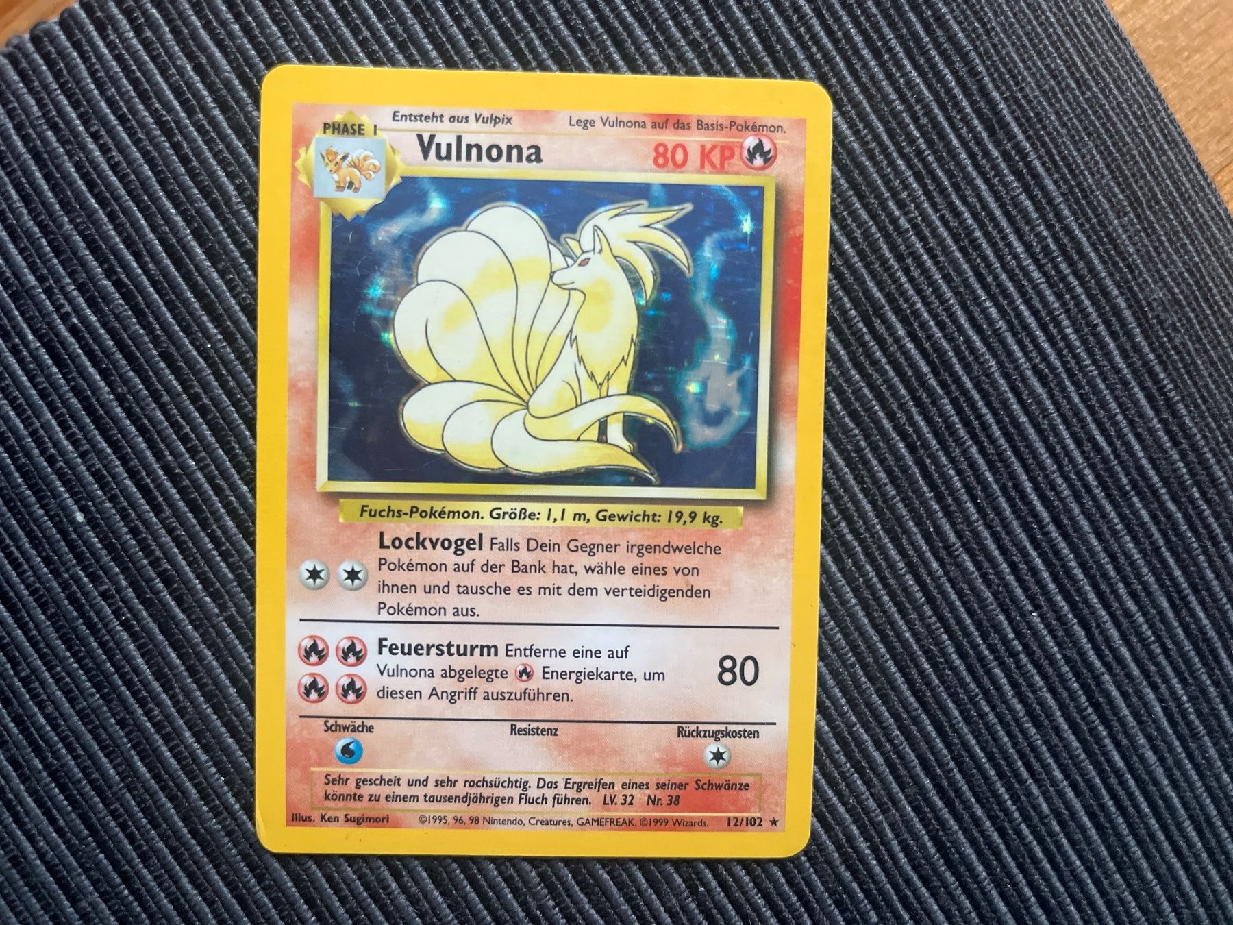 Pokémon Sammelbilder & Trading cards: Pokemon Vulnona Holo Base Set – Gebraucht aus Wabern von Collectfun