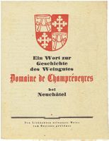 Weingut Domaine de Champréveyres