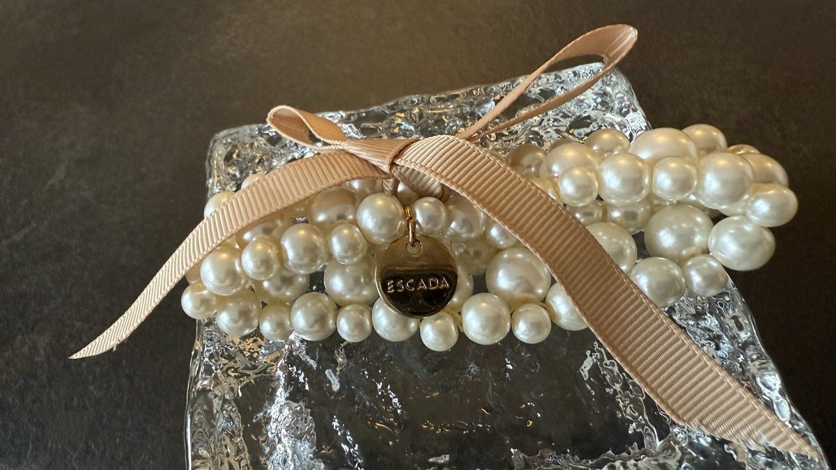 Escada Bracciali & Braccialetti: Bracelet perles ESCADA élégant ruban nude chic – Usato da Nyon venduto da stylevintage79 4