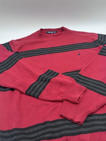 Nautica Pullover Rot/Schwarz/Grau, Grösse L