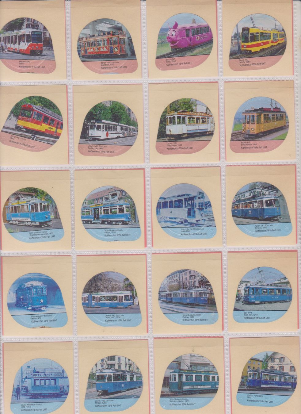 Kaffeerahmdeckel: lot opercules Tram - Strassenbahn - tramways ... – Gebraucht aus Bex von Canouille 8