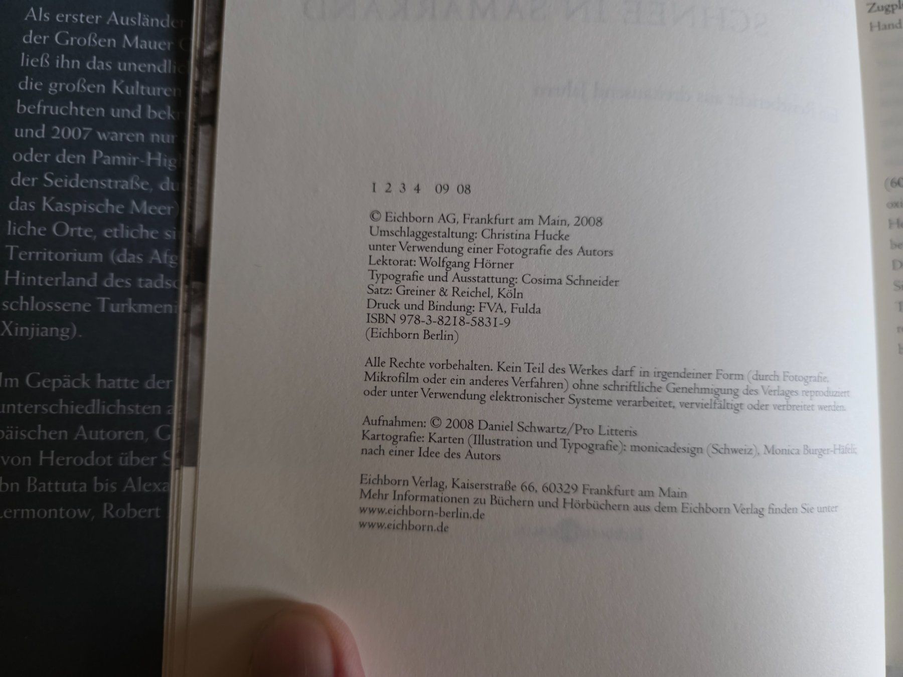 Libri: Daniel Schwartz - Schnee in Samarkand - 2008 – Usato da Walterswil BE venduto da Lonitti 3