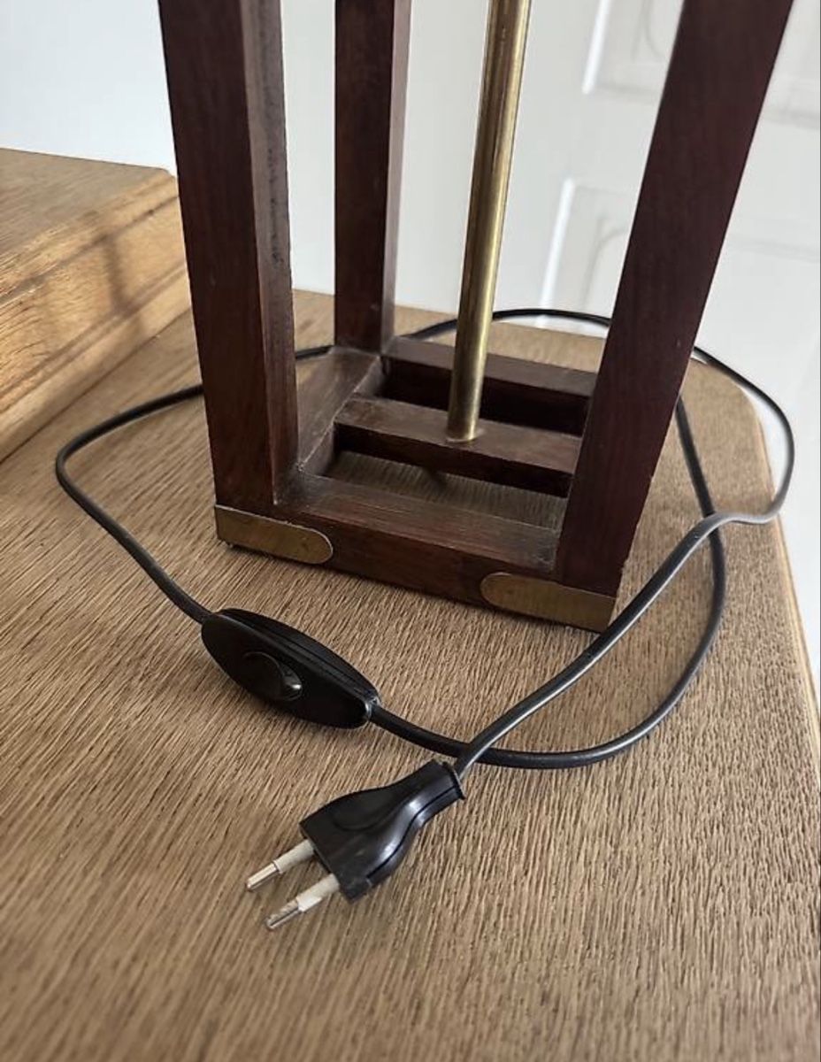 Lampade: Holz Lampe Tischlampe – Usato da Cham venduto da matap1 1