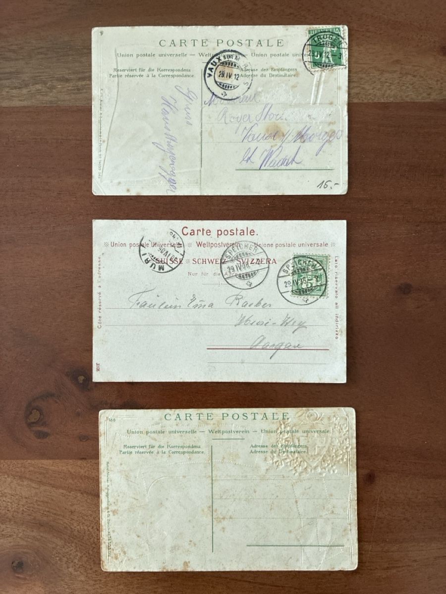 Cartoline postali: 3 Ansichtskarten Schweiz Appenzeller Landsgemeinde – Usato da Oftringen venduto da Cla.vD.74 1