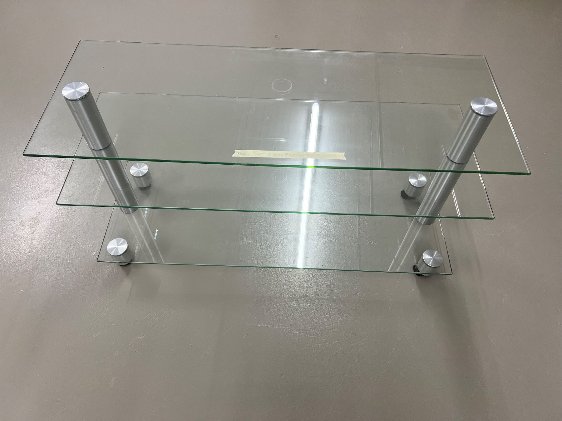 Meubles TV: Table verre métal pour télé – D'occasion à Estavayer-Le-Lac par pat_dbf9 2